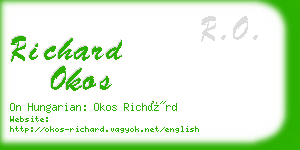 richard okos business card